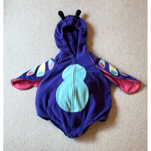 Carters Baby Purple Butterfly Halloween Costume 6-9 Month Fleece Cozy - Picture 1 of 4